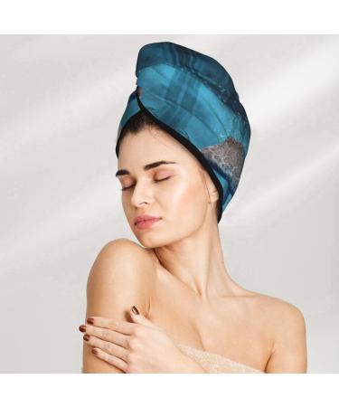 Fantasy Mushrooms Microfiber Hair Towel | Super Absorbent Coral Velvet Wrap for Long Curly & Thick Hair - Buy Online on GoSupps.com