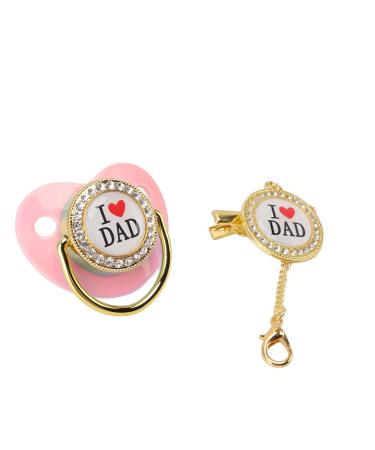 Stylish Rhinestone Silicone Baby Pacifier - Perfect for 6-18 Months | Pink Baby Utensils - Buy Online on GoSupps.com