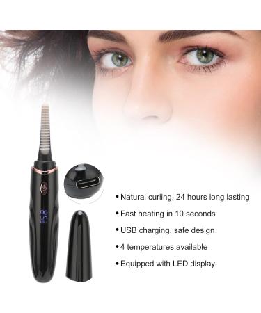 Buy Electric Heated Eyelash Curler - Rechargeable USB & Fast Heating Tool with LED Display for Perfect Curls - International Shipping Available - Buy Online on GoSupps.com