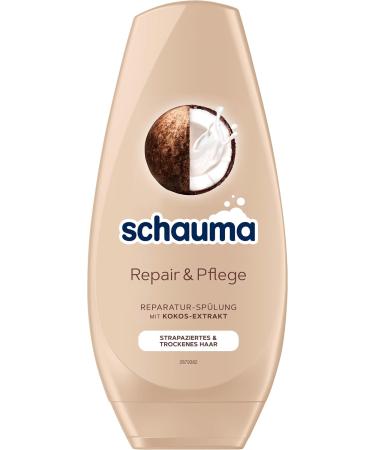 Schauma Repairing Shampoo and Conditioner for Damaged and Dry Hair (1 x 250 ml) with Coconut Extract 2 Pack - Buy Online on GoSupps.com