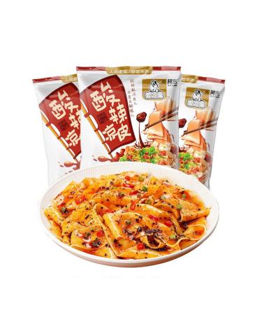 Red oil noodles Sesame paste noodles 110g/bag Alley noodles Dormitory fast food noodles with cold noodles Net red instant noodles with instant noodles (Classic sour and spicy flavor 10 bag)