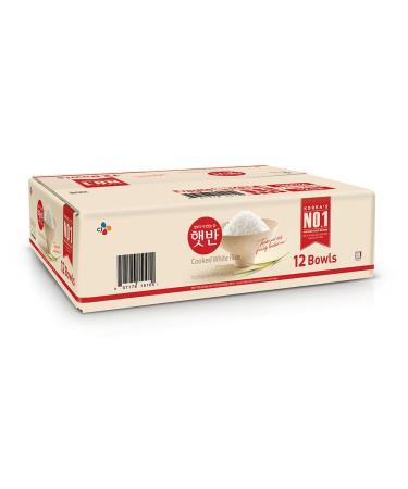 CJ Instant Rice Cooked White Hetbahn 7.4 oz 12 Bowls, Gluten-Free & Vegan, No Preservatives, Healthy & Delicious - Buy Online on GoSupps.com
