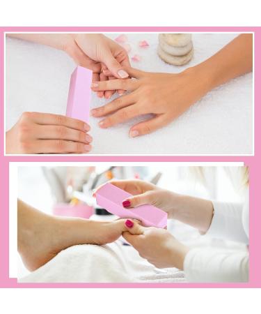 Sibba 10Pcs Nail Buffer Block Set for Natural Acrylic and Gel Nails - Professional Manicure Pedicure Salon Tool for Dead Skin Trimming - Pink - Buy Online on GoSupps.com