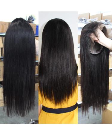 Subella 10A HD Lace Front 14 Human Hair Wig for Black Women - 180% Density, Pre Plucked, Brazilian Straight Style - Buy Online on GoSupps.com