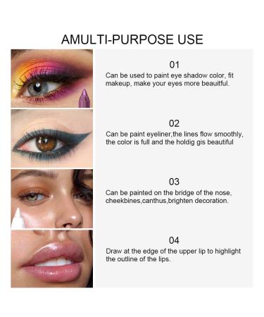 12Pcs Green Blue Brown White Colored Gel Glitter Eyeliner Pencils Pen Set Multicolor lapiz delineadores de colores para ojos contra el agua Black Eye Liner Gel Pencil for Women Waterproof Smudge Proof E 12. E 12Pcs - Buy Online on GoSupps.com