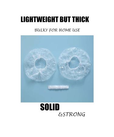 50 PCS Waterproof Disposable Shower Caps for Women and Men - Clear Plastic Hair Cap for Bath, Dye, Deep Conditioning - Portable for Spa, Hotel, Travel - Buy Online on GoSupps.com