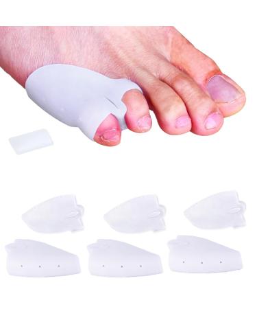 Mcvcoyh 6 Pieces Pinky Toe Separator Pinky Toe Cushion Protectors Gel Toe Separators Toe Straighteners for Curled Toes Pain Relief Overlapping Toe Curled Pinky Toe