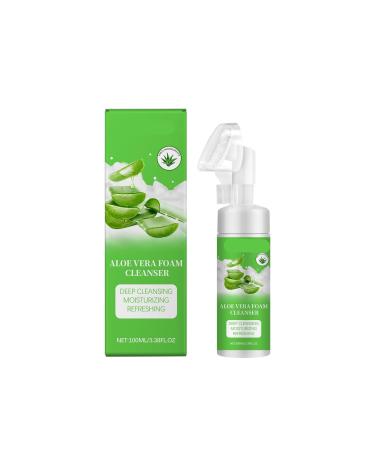 Nettoyant Visage Moussant L'aloe Vera - Nettoie En Douceur Les Pores Hydrate (sans Tiraillements) limine Impuret s L'acn Et Points Noirs For Une Peau Nette(1PCS) 1 g (Lot de 1)
