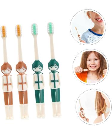 Beaupretty 4-Piece Portable Toothbrush Set for Kids | Mini Travel Toothbrushes with Toothpaste | Disposable Nylon Baby Brushes for Daily Use - Buy Online on GoSupps.com