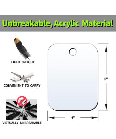 NC Unbreakable Fogless Shower Mirror for Shaving - 2 Pack (Medium 4x6) - Shatterproof, Fog Proof, Portable Bathroom Mirror - Buy Online on GoSupps.com