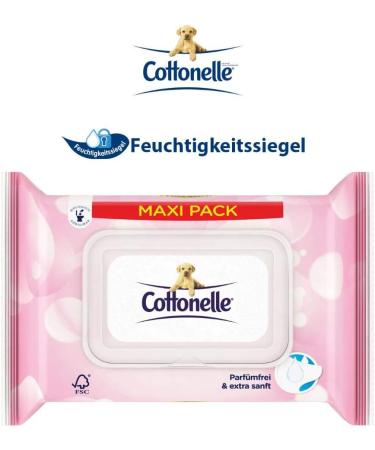 Cottonelle Moist Toilet Paper Maxi Pack - Sensitive & Nourishing Biodegradable Perfume-Free 12x84 Towels | International Shipping Available - Buy Online on GoSupps.com