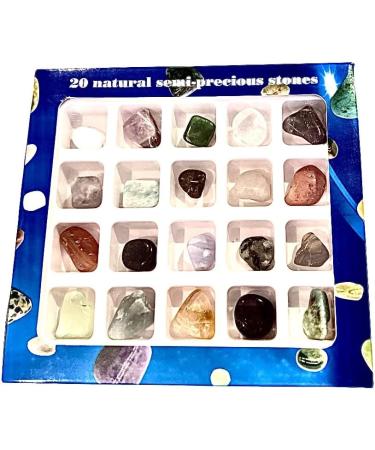 Shropshire Crystals Selection of 20 x Natural Crystals in Gift Box - 8-15mm Per Stone - Buy Online on GoSupps.com