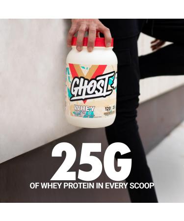 GHOST WHEY Protein Powder Coffee Ice Cream 2lb - 25g Protein Blend for Fitness - Post Workout Shakes, Smoothies, Baking - Soy & Gluten-Free - Buy Online on GoSupps.com
