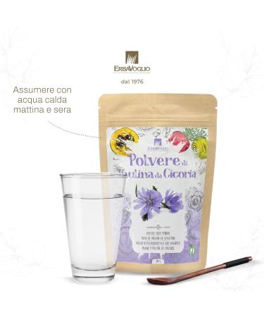  Erbavoglio Erbavoglio Chicory Inulin Powder - 200g - Conventional Food - Natural prebiotic fiber ideal for improving - Buy Online on GoSupps.com