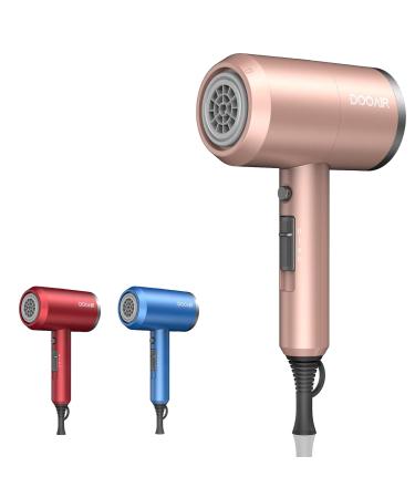Ionic Hair Dryer  DOOAIR 1875W Blow Dryer with Diffuser and Concentrator  Professional Hair Dryer for Curly Hair  Negative Ion Technology  Constant Temperature Hair Care for Light and Quiet (Glod) Gold