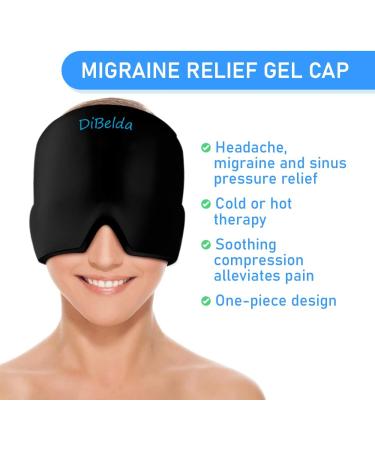 Migraine Relief Hat - Ice Head Wrap for Headache & Tension Relief + Gel Eyes Mask for Puffy Eyes - Buy Online on GoSupps.com