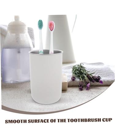 Buy Homsfou Stainless Steel Toothbrush Organizer Cup for Kids - Stylish Bathroom Toothbrush Holder - White 12x8cm - Buy Online on GoSupps.com