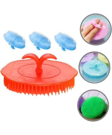 4-Piece Scalp Massage Brush Set | Shampoo Brush for Deep Cleansing & Peeling | Random Color | Ideal for Hair Care - Buy Online on GoSupps.com