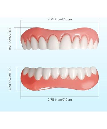 LABER Fake Teeth Cosmetic Denture Veneers - Natural Shade for Confident Smile (2 PCS) - Red - Buy Online on GoSupps.com
