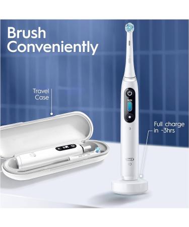 Oral-B iO8 Electric Toothbrush Christmas Gift Set with App Connected Handle for Adults - 6 Modes Teeth Whitening, Ultimate Clean Head, Magnetic Pouch - 2 Piece Set for Women/Him - White, 2 Pin UK Plug - Buy Online on GoSupps.com