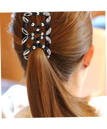 Beads Hair Combs Magic Stretchy Double Comb Hair Clips Elastic Hairpins Accessories Clips Barrettes - Buy Online on GoSupps.com