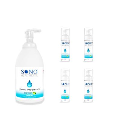 SONO TSA Approved Airplane Travel Essentials Alcohol Free Foaming Hand Sanitizer Perfect For School Supplies With Refillable Bottle - Buy Online on GoSupps.com