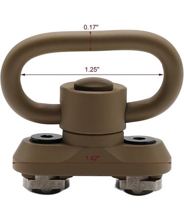 GOODTAC QD Sling Mount & Swivel Adapter - 1.25 Inch M-Lok Rail Attachment - Tan Color for International Shipping - Buy Online on GoSupps.com