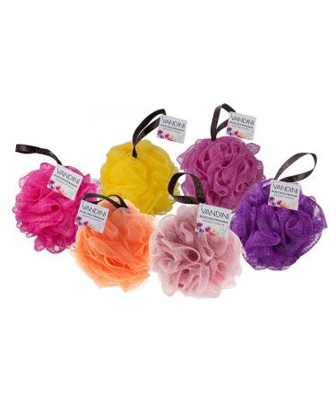 VANDINI shower sponge 1 piece in random color - bath sponge massage sponge peeling sponge - vegan