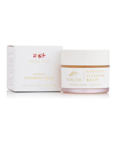 PURE FIJI Coconut Cleansing Balm Moisturize & Soften Facial Skin Facial Cleanser Makeup Remover for Face and Eye Coconut Makeup Remover Balm 3.38 Oz