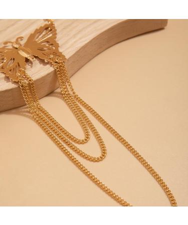 Xerling Boho Hollow Butterfly Arm Bracelets - Gold Tassel Armlet for Women | Festival Costume Jewelry | International Shipping - Buy Online on GoSupps.com
