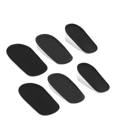 NOLITOY 3 Pairs Inner Height Increasing Insole Taller Shoe Pads Shock-Absorption Heel Lift Pads Mens Shoe Inserts Premium Height Increase Insoles Shoe Lifts Man Insole Pad Pu Heighten