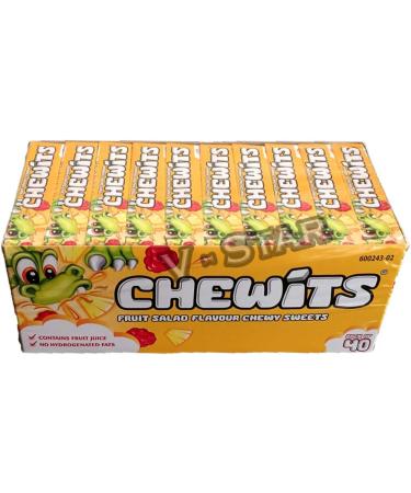 FULL BOX OF CHEWITS FRUIT CHEWY SWEETS (FRUIT SALAD (40 x 30g)) - Buy Online on GoSupps.com