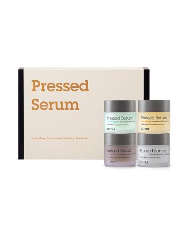 Blithe Pressed Serum Deluxe Collection Gift Set for Her - Travel Size Face Moisturizer with Chaga Iceplant Yam & Apricot Extract  Unique Self Care Gifts for Women  Korean Skin Care Set  Box of 4pcs 2.96 Fl Oz (Pack of 1)...