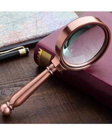 Magnifying Glasses Educational Hobby Magnifiers Handheld All Metal Red Bronze 10 Times Hd Optical Magnifying Glass Comfortable Anniversary - Buy Online on GoSupps.com