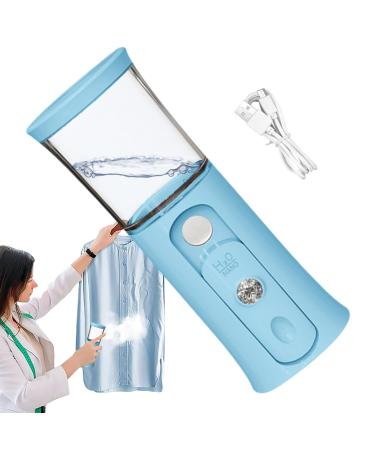 Portable Face Mister - Cordless Portable Facial Mister 30ml Visual Water Tank Cordless Handheld Mister Handy Nano Mister with Colorful Light for Face Hydrating Skin Care Daily Makeup Blue