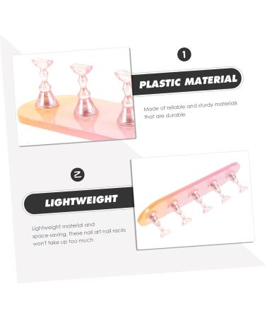 Mikinona 1 Set Nail Practice Holder Decorative Nail Display Nail Holders for Nail Painting Nail Stand Acrylic Trays for Display Press on Nails Rack Nail Decor Plastic Suite Gold and Silver - Buy Online on GoSupps.com