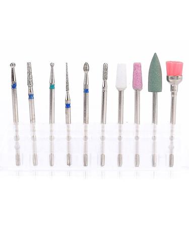 Cuticle Drill Bits for Nails Tungsten Steel Cuticle Nippers | Small Barrel Shape Electric Nail Drill File Cuticle Cleaner Tool Kit for Rotary Nail Drill Fovolat