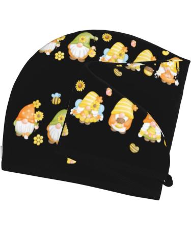 Bee Happy Sunflower Gnomes Microfiber Hair Towel - Soft Super Absorbent Coral Velvet Wrap for Long Curly & Thick Hair - Buy Online on GoSupps.com
