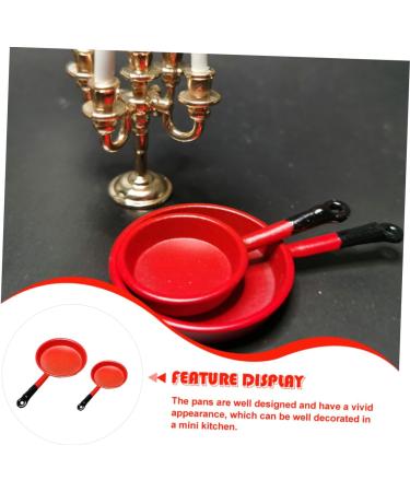 Zerodeko 2pcs Mini Pan Miniature Kitchenware Miniature Scene Models Playhouse Accessories Miniature Kitchen Accessories Flat Skillet Pans Griddle Doll House Fry Pan Alloy Metal Cooking Pot - Buy Online on GoSupps.com
