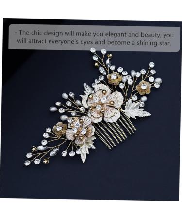 minkissy Comb Pearl Hair Barrettes Pearl Hair Accessories Vintage Hair Accessories Gold Headpiece Rhinestone Headpiece Bridal Headdress Pearl Headpiece Tiara Rhinestone Headdress Alloy - Buy Online on GoSupps.com