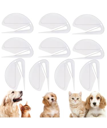 Display knife cat 10 pieces of knot comb for pets knot comb for cats knot comb hair removal tool massage comb for cats pet knotting comb pet care brush (white)