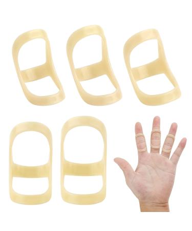 5pcs Oval Finger Splint, Finger Support Trigger Finger Splint Finger Straightener Brace for Thumb Middle Pinky or Ring Finger (6,7,8,9,10 Sizes)