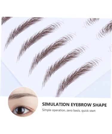 Beatifufu Eyebrow Sticker 4pcs Eyebrow Stickers Waterproof Makeup Imitation Eyebrows Eyebrow Tool 4d Artificial Makeup Tools 21x15cm Brown - Buy Online on GoSupps.com