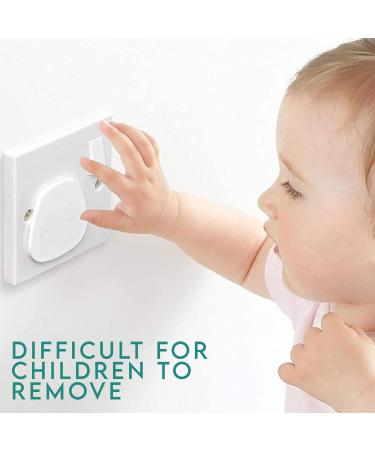 8 Safety Socket Covers Perfect for Home Proofing from Curious Minds White Plug Covers Child Proof Plug Socket Protectors Guards Electrical Outlets Very Difficult for Your Child to Remove - Buy Online on GoSupps.com