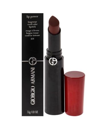 Giorgio Armani Lip Power Longwear Vivid Color Lipstick - 504 Flirt Lipstick Women 0.11 oz