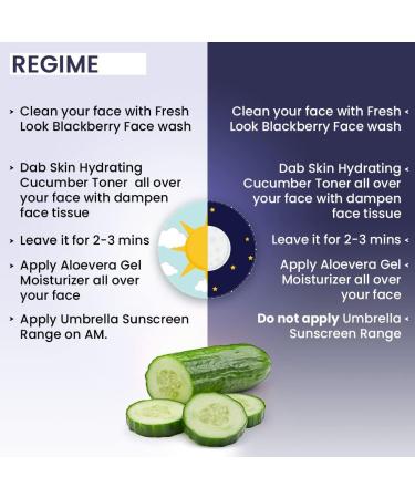 Skin Hydrating Cucumber Toner - Anti Pigmentation Soothes Sunburn & Treats Open Pores - 200ml for Sensitive Skin - Buy Online on GoSupps.com