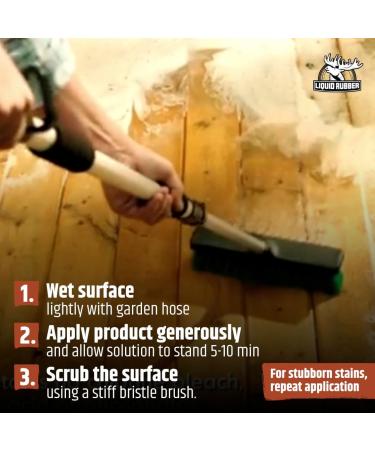 Liquid Rubber Deck & Patio Cleaner - Fast Acting Outdoor Surface Cleanser (1 Gallon) | Eco-Friendly Effective & Easy to Use - Shop Internationally - Buy Online on GoSupps.com