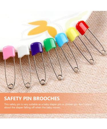 SAFIGLE Large Safety Pin Fastener 100pcs Baby Safety Baby Diaper Baby Bibs Cloth Plastic Head Baby with Safe Locking Closures Nappy Pin Baby Bibs 2.16X0.43X0.2in/Each One Baby Nappies - Buy Online on GoSupps.com