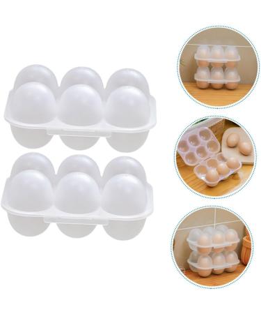 PRETYZOOM 2pcs Portable Egg Box Eggs Fridge Egg Container for Refrigerator Egg Boxes Travel Egg Tray Egg Plate - Buy Online on GoSupps.com