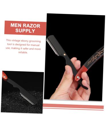 Frcolor Foldable Razor & Hairdressing Blade Set - Travel-Friendly Ebony Stainless Steel Eyebrow Care Scissors - Buy Online on GoSupps.com